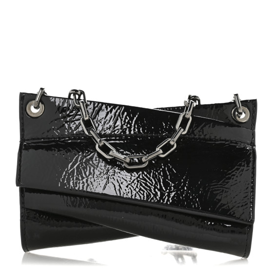 Christian Louboutin Patent Vog Small Loubitwist Clutch Black