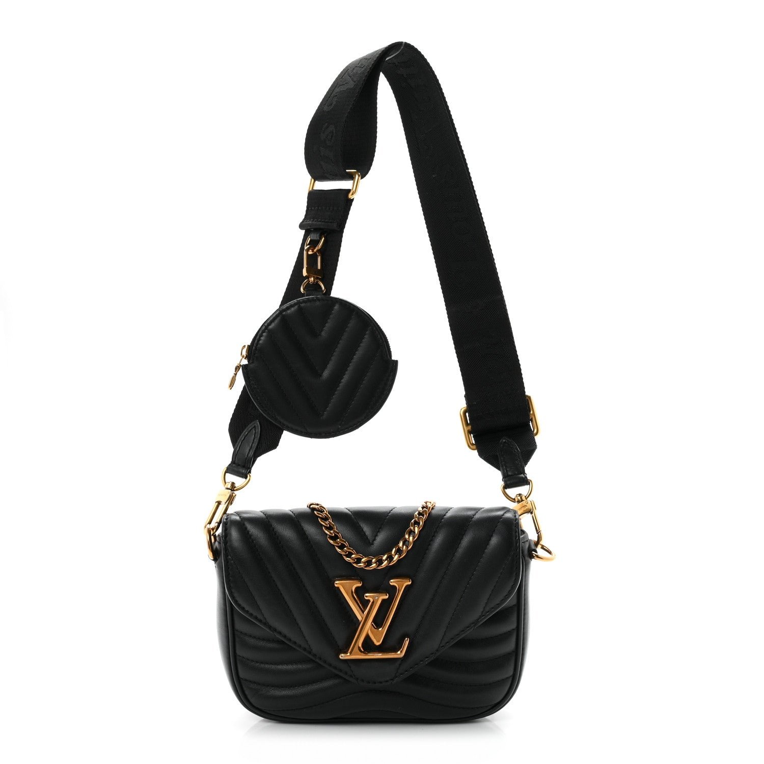 Louis Vuitton Calfskin New Wave Multi Pochette Black