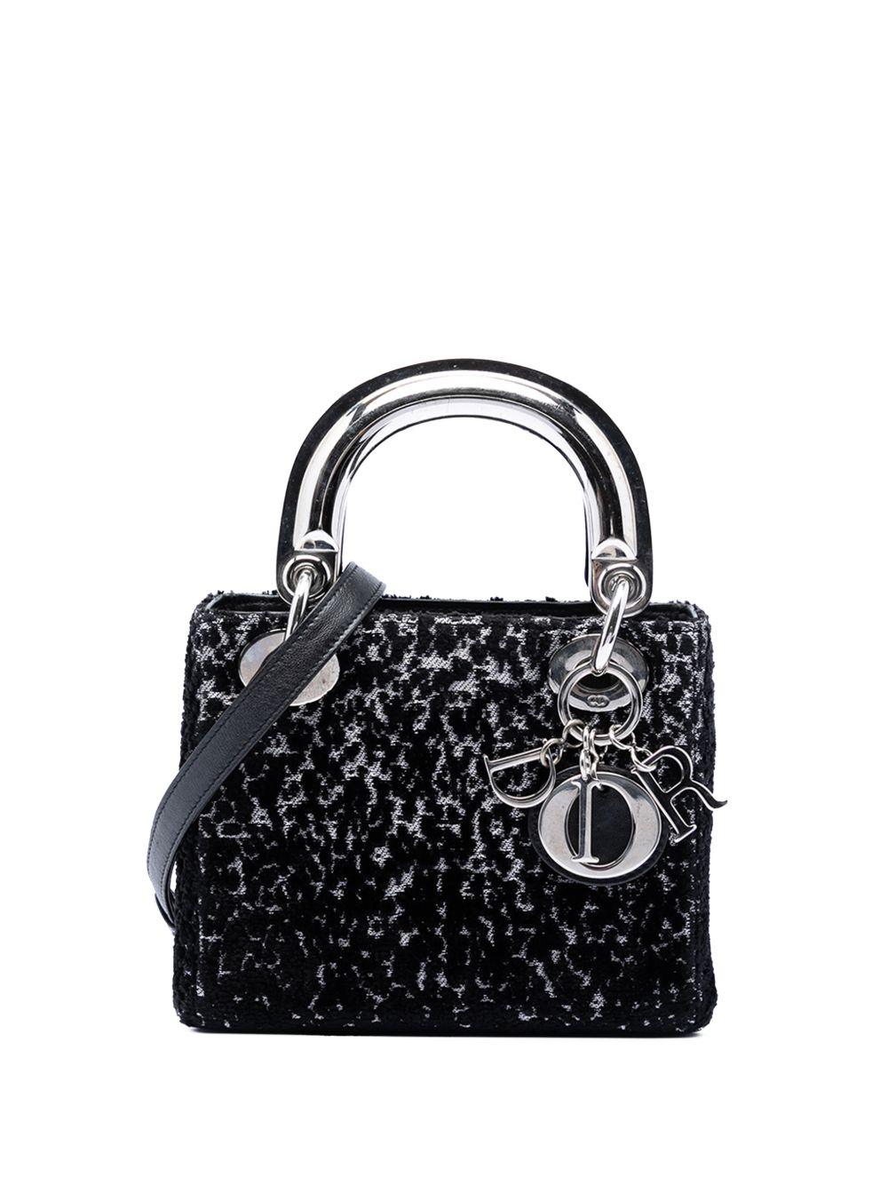 2014 Mini Fabric Lame Lady Dior satchel