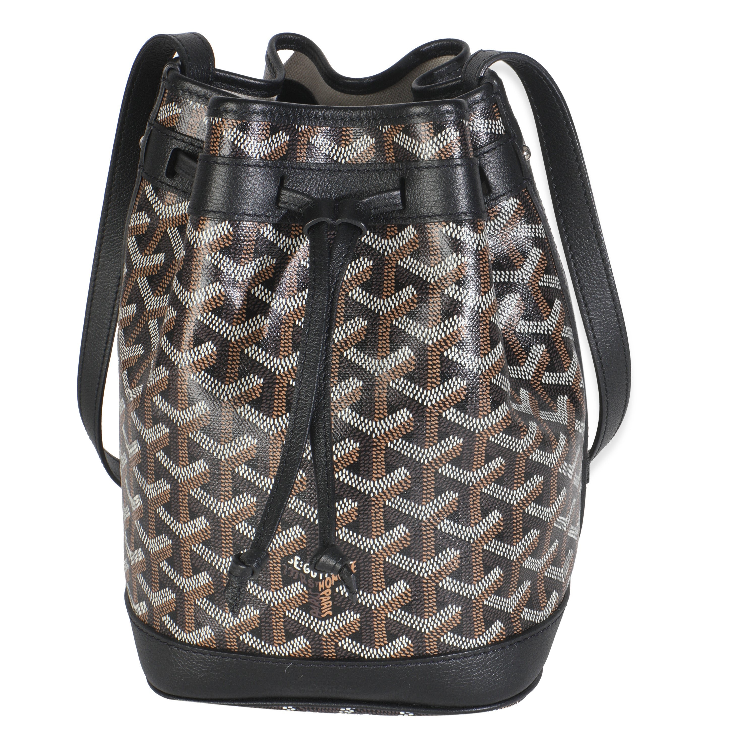 Goyard Black Goyardine Canvas Petit Flot Bucket Bag