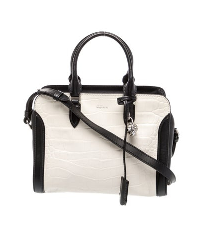 Alexander McQueen Mcqueen Leather Skull Padlock Zip Tote Bag