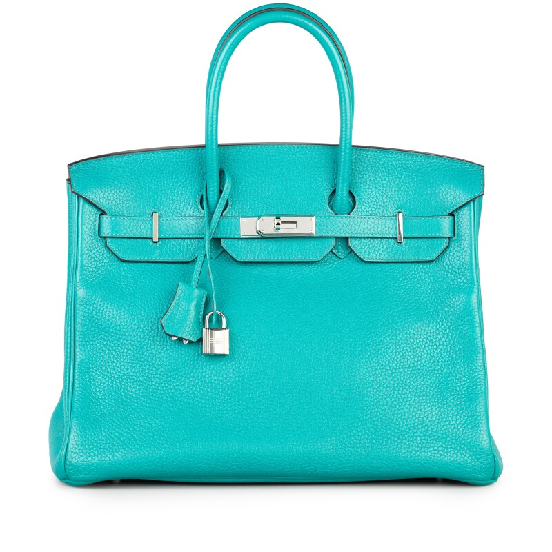 Hermes Turqouise Togo Birkin 35 Palladium Hardware, 2016