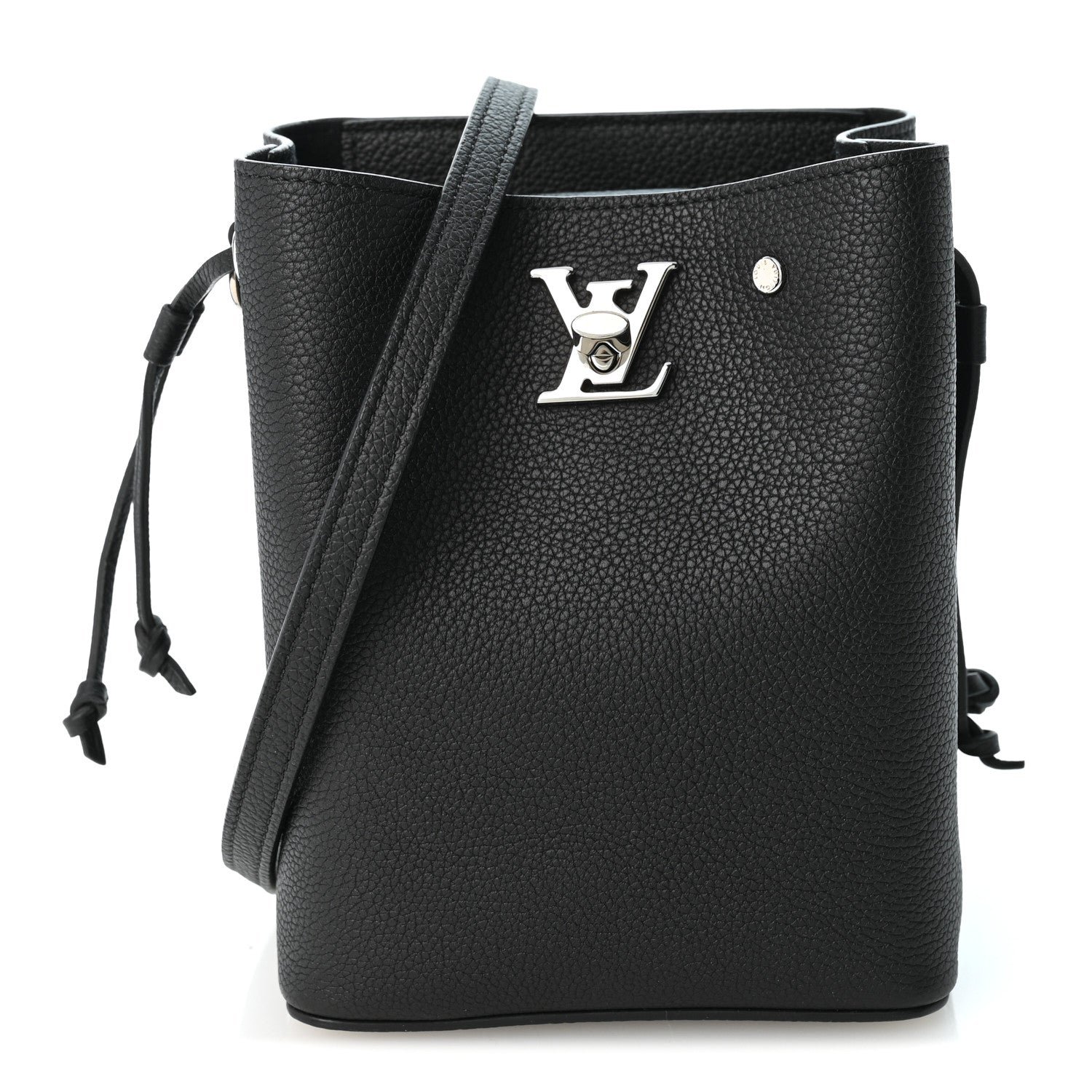 Louis Vuitton Calfskin Nano Lockme Bucket Black
