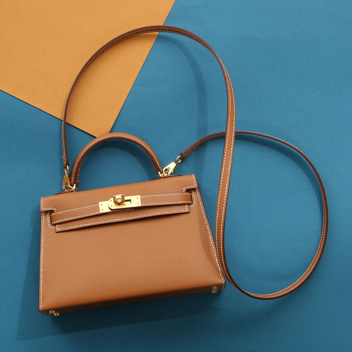 Hermes Hermès Mini Gold Epsom Kelly 20
