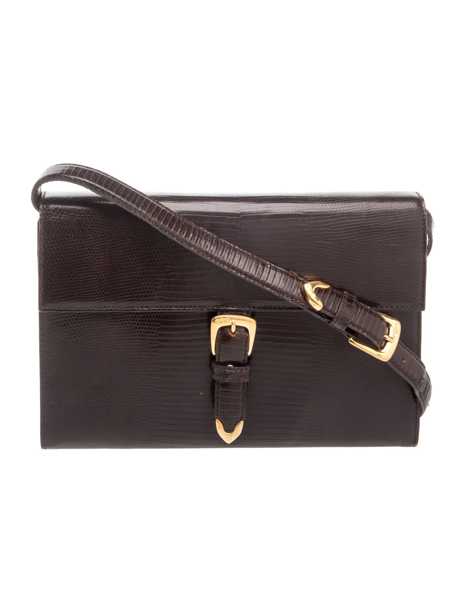 Embossed Leather Shoulder Bag