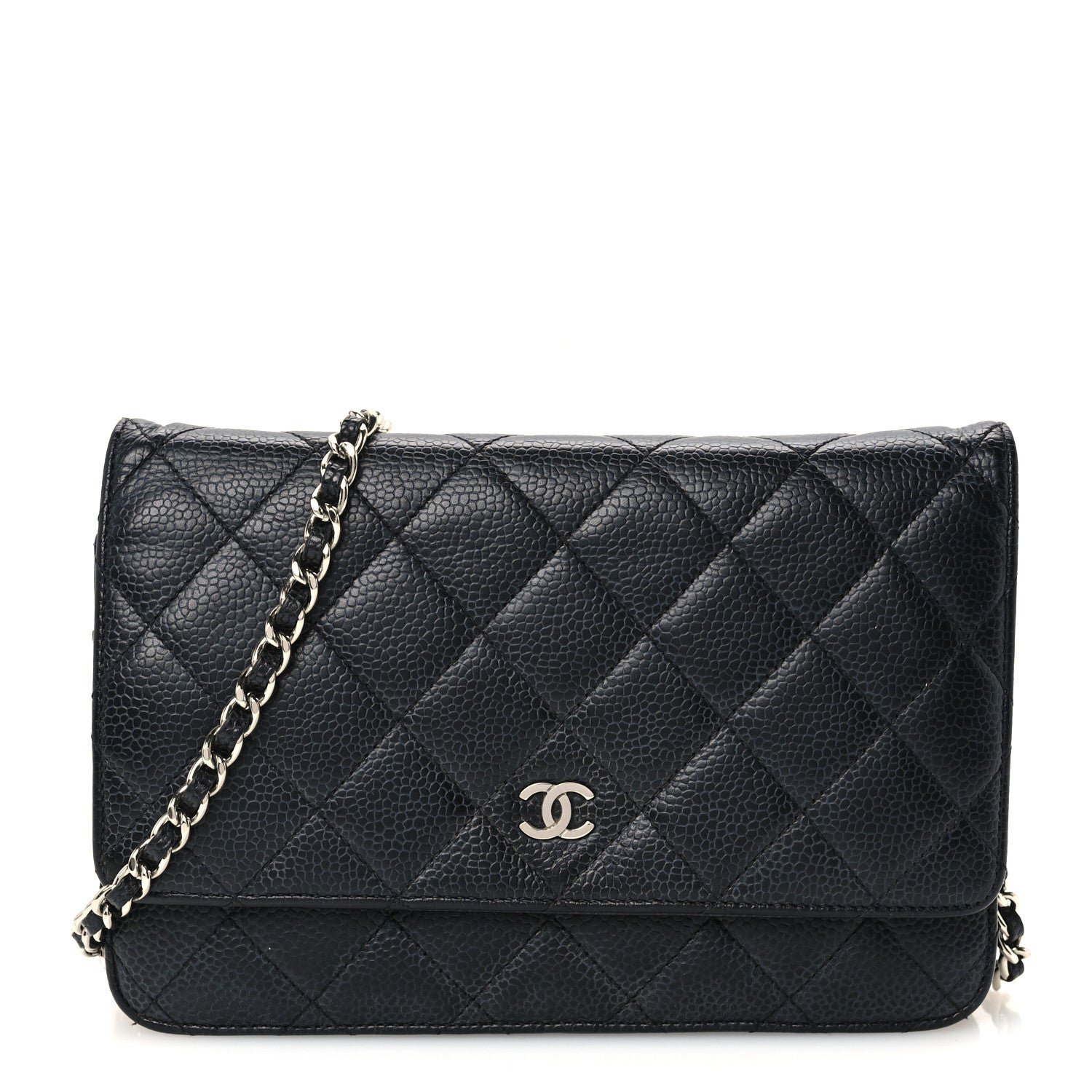 Chanel Caviar Quilted Wallet on Chain WOC Black