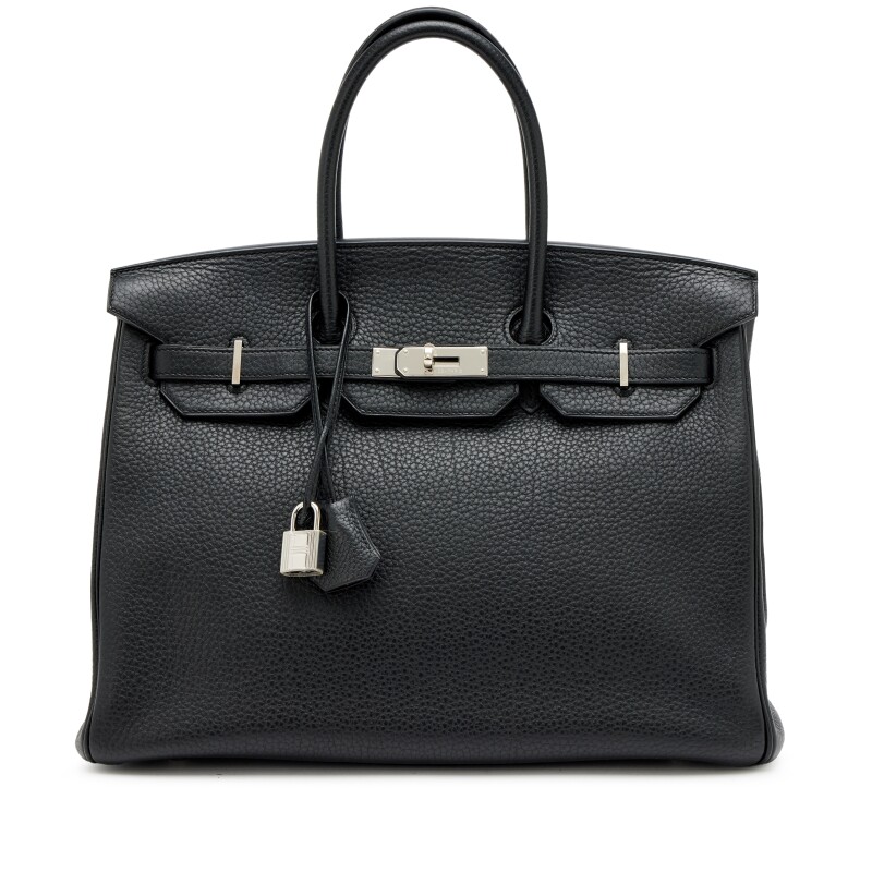 Black Fjord Birkin 35 Palladium Hardware, 2012