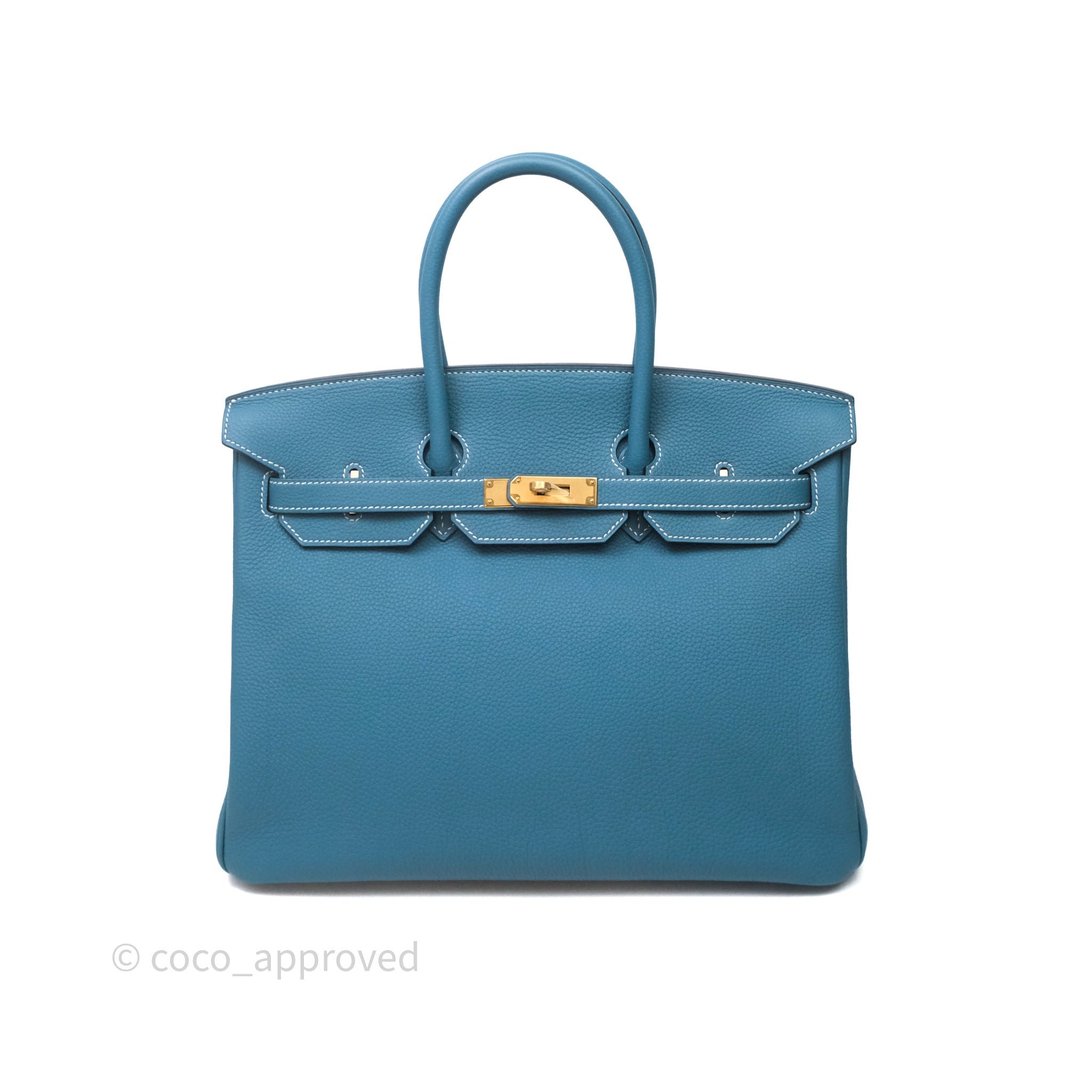 Hermès Birkin 35 Bleu Jean 75 Togo Gold Hardware