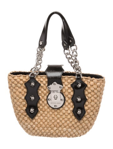 Straw Top Handle Bag