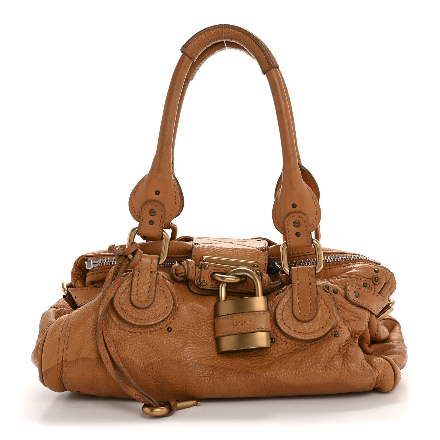 Chloe Calfskin Medium Paddington Satchel Tan