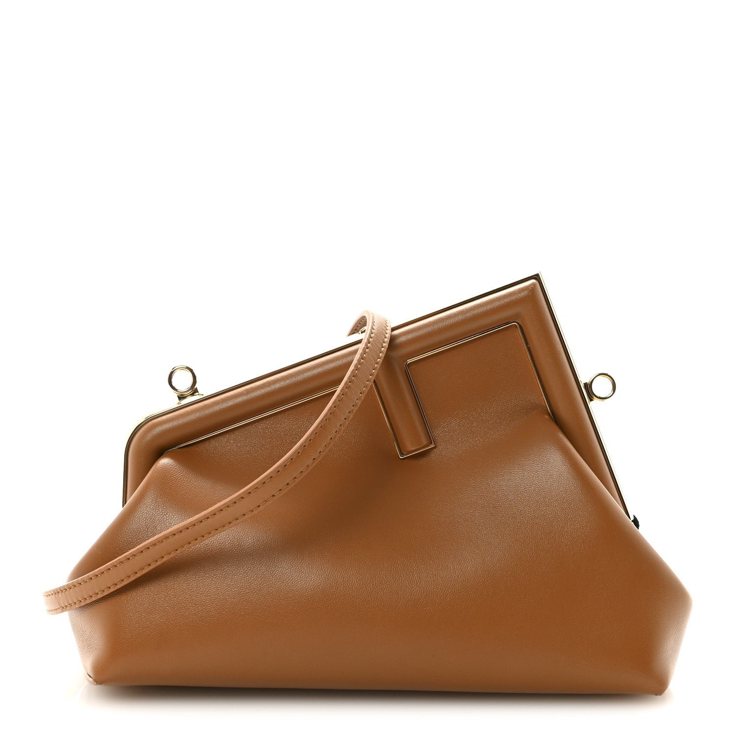 Fendi Shiny Nappa Small Fendi First Caramello
