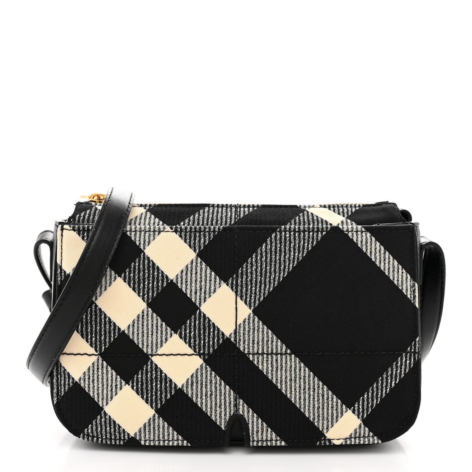 Burberry Jacquard Check Snip Bag Black