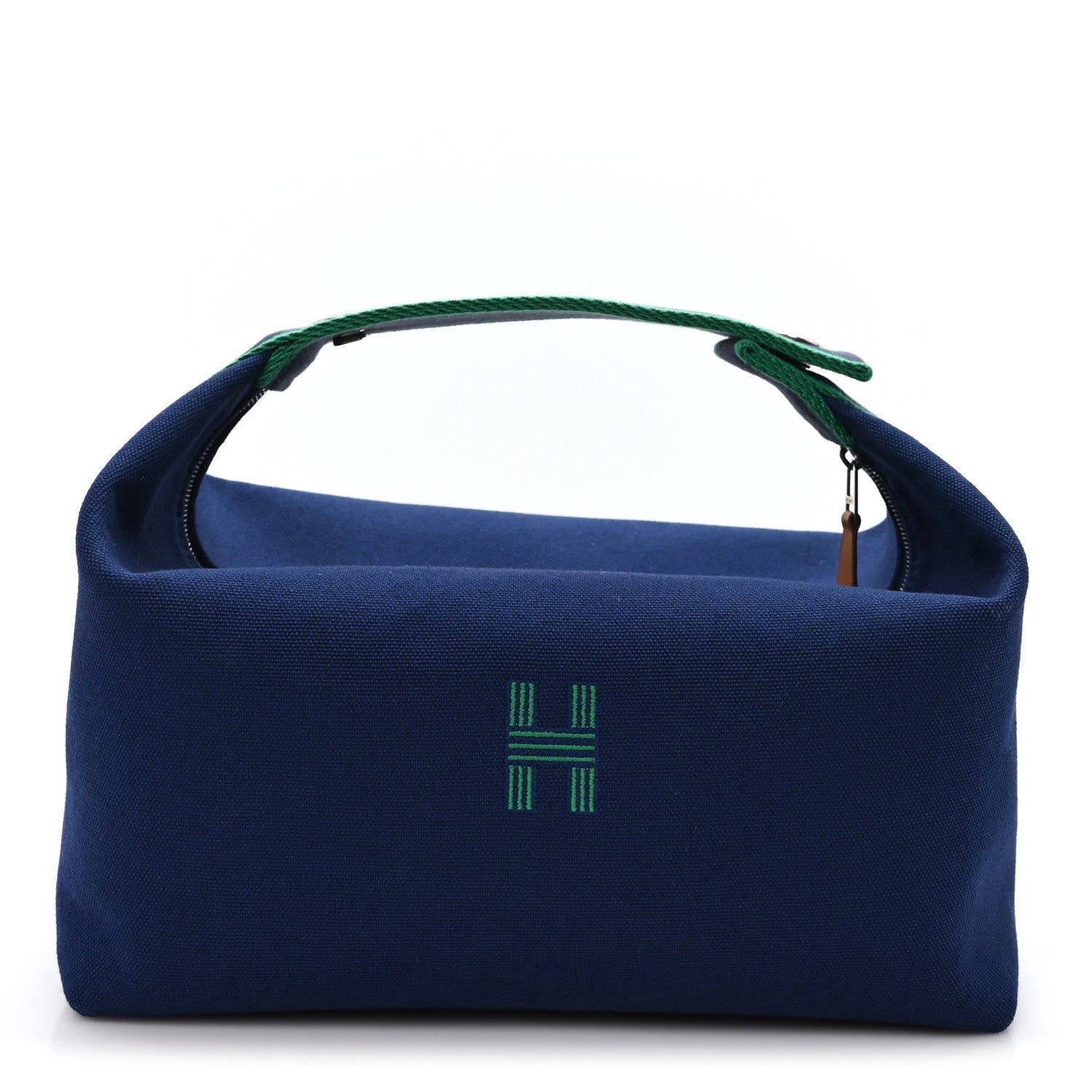 Hermes Canvas Large Bride-A-Brac Pouch Marine