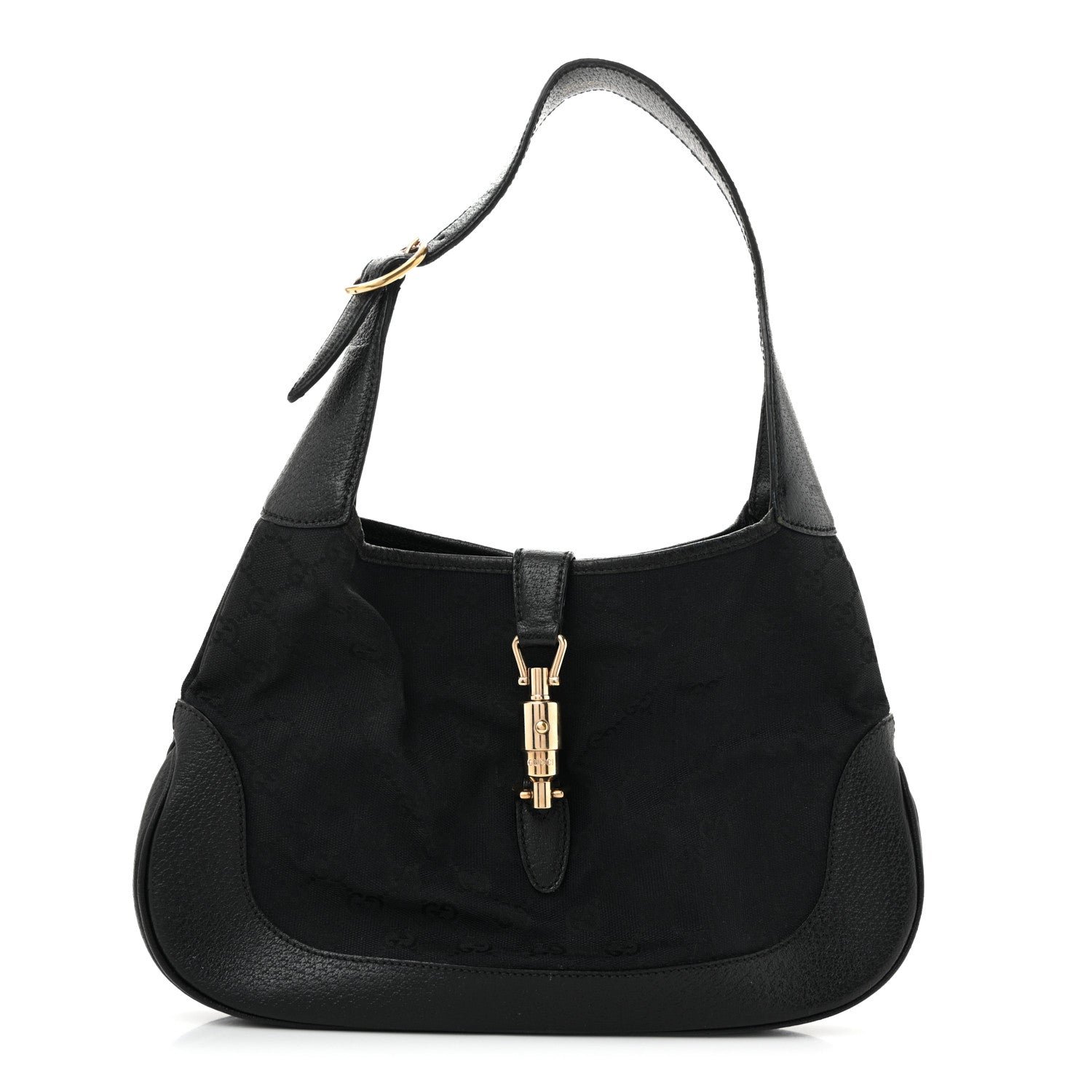 Gucci Monogram Small Jackie O Hobo Black