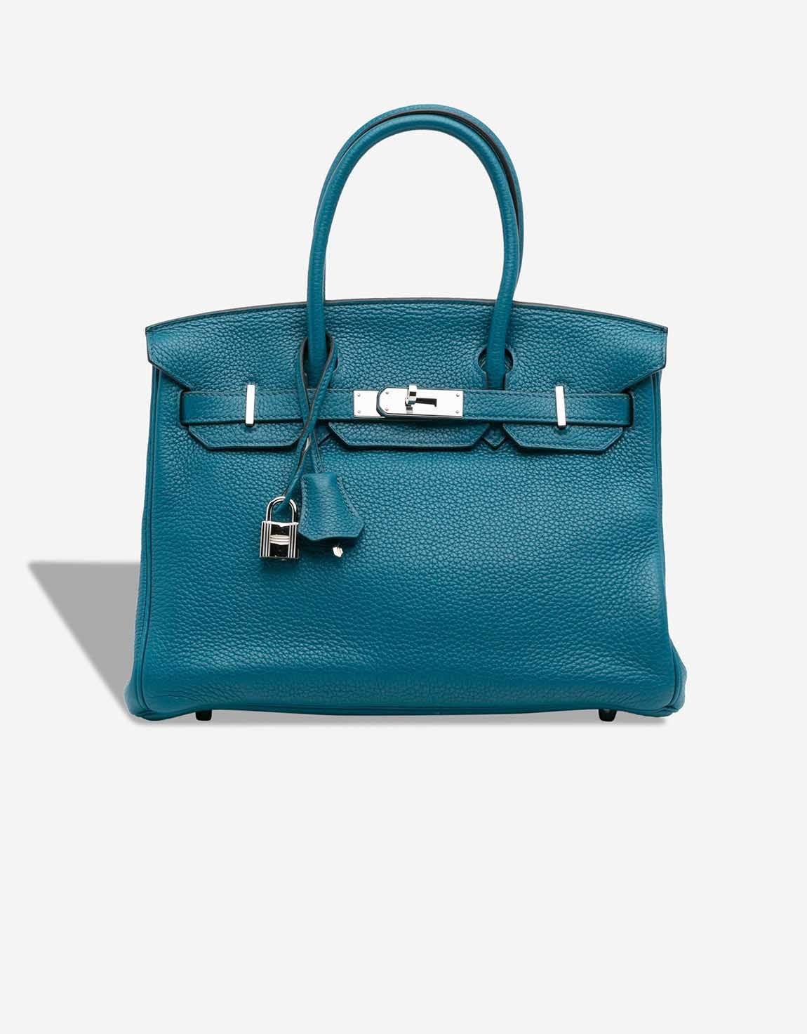 Hermes 
		Birkin 30 Clémence Cobalt    