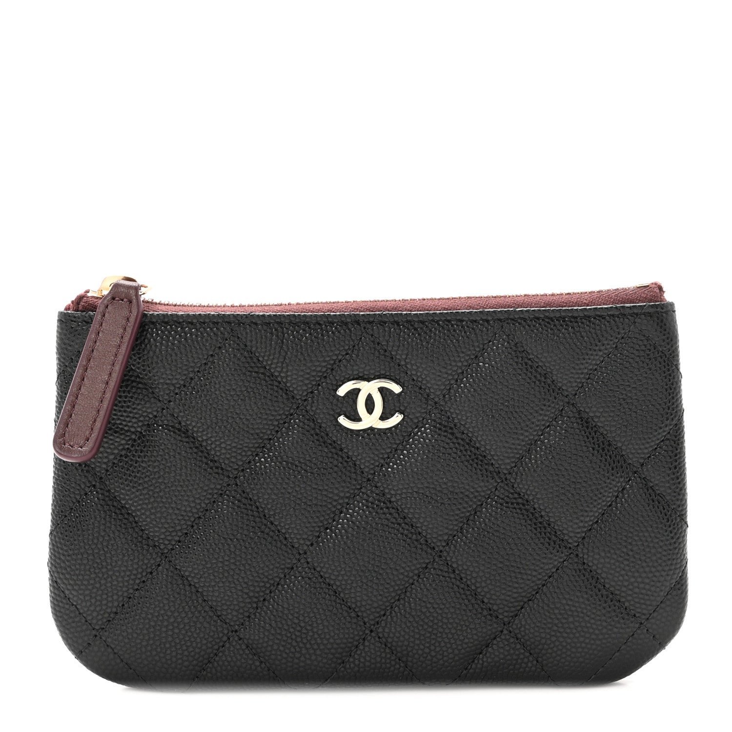 Chanel Caviar Quilted Small Cosmetic Case Black