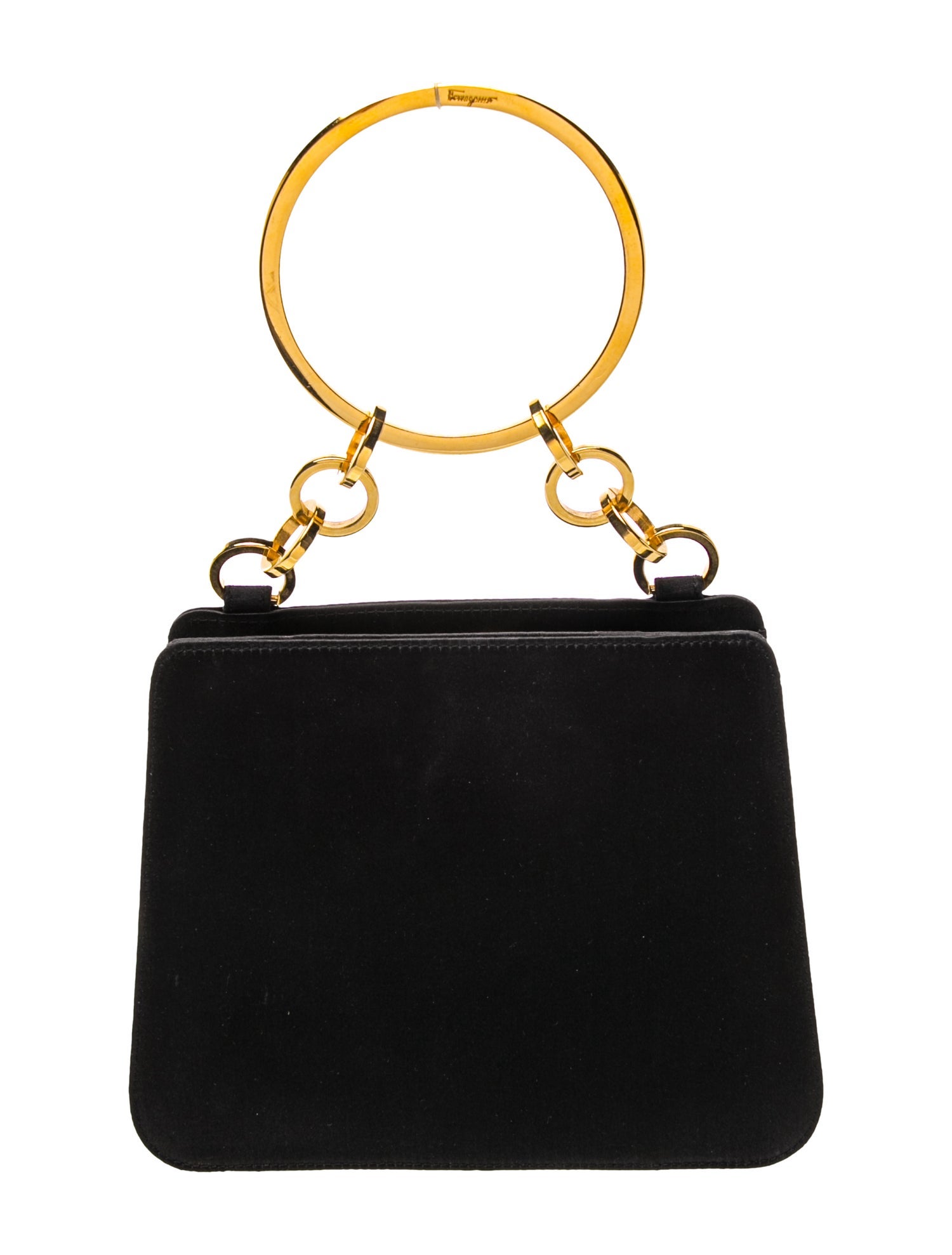 Ferragamo Suede Top Handle Bag