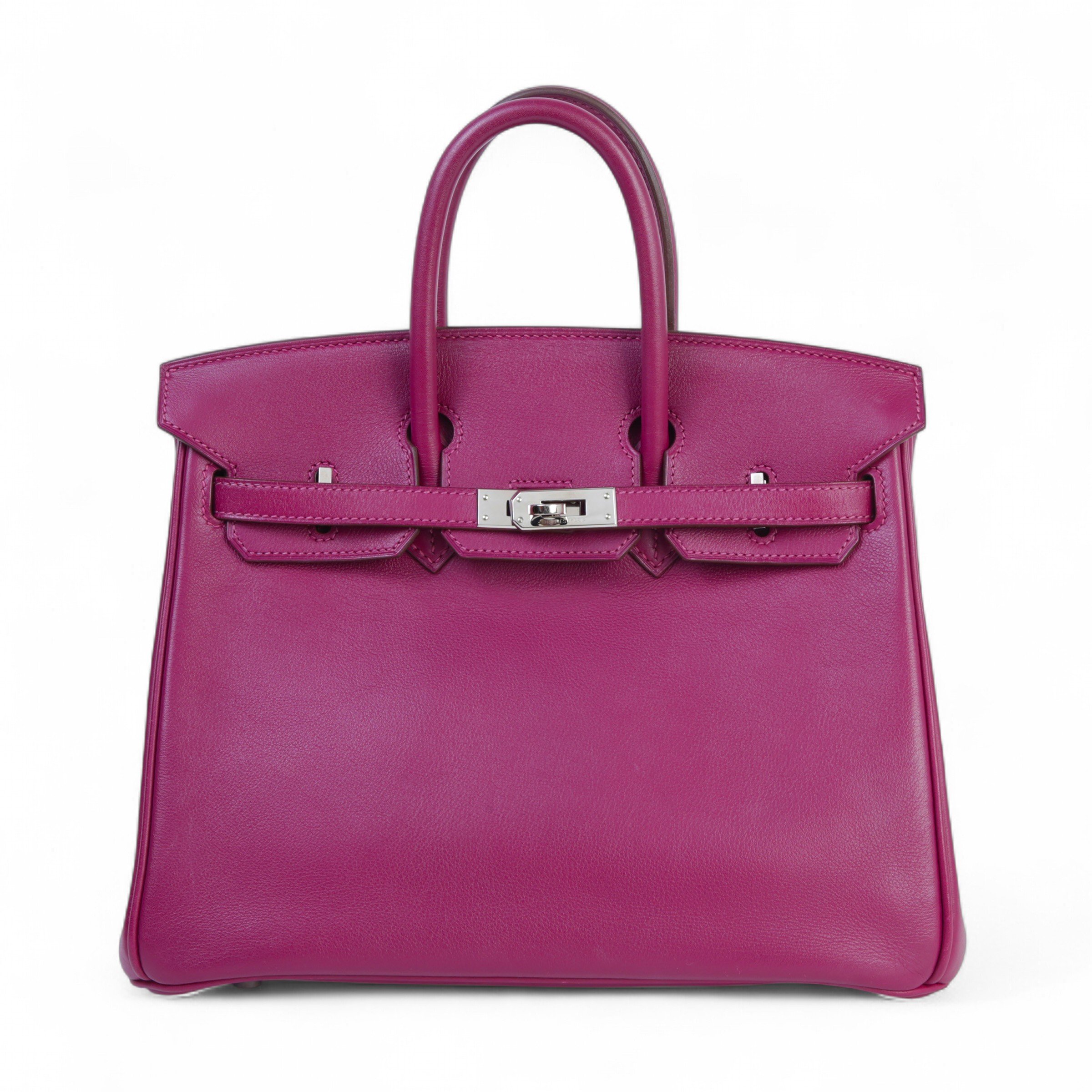 Hermes Very Good ( Rank A) HERMÈS Birkin 25 Tosca (K5) Swift Palladium hardware Square O (2011)