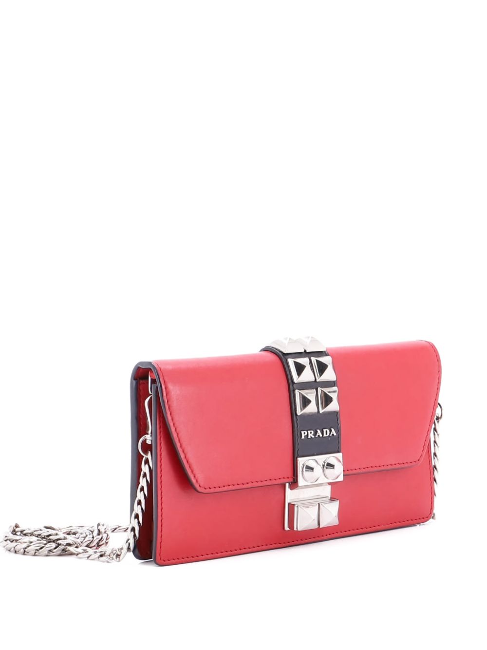 Elektra Wallet on Chain Studded Leather clutch bag