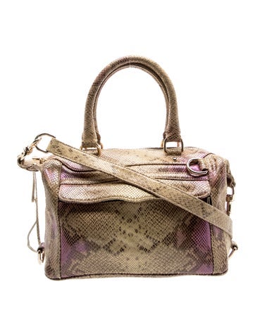 Embossed Leather Top Handle Bag