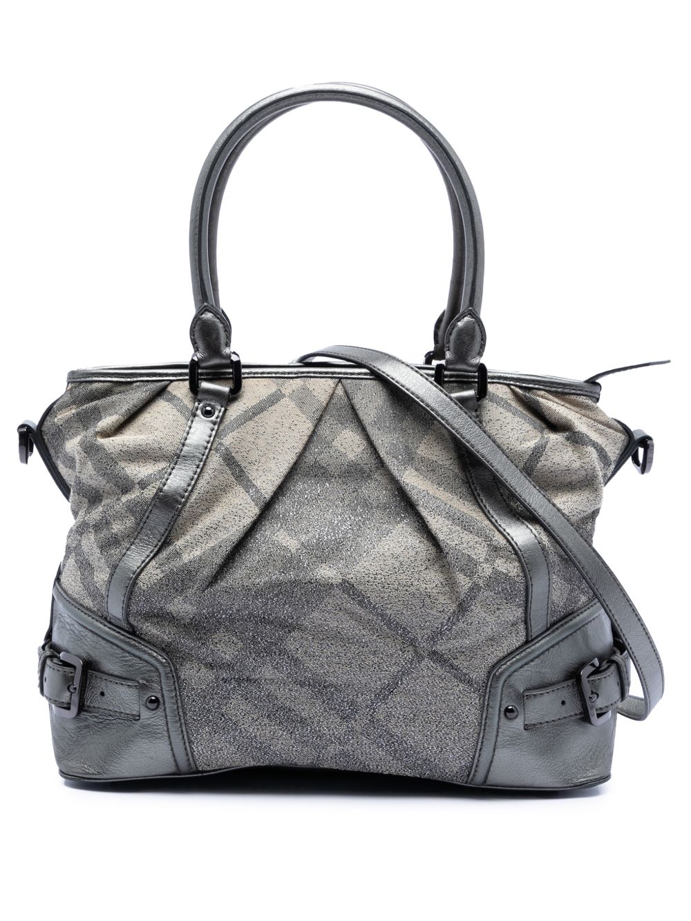 Burberry 2000-2017 Glitter Smoke Check Canvas Check satchel