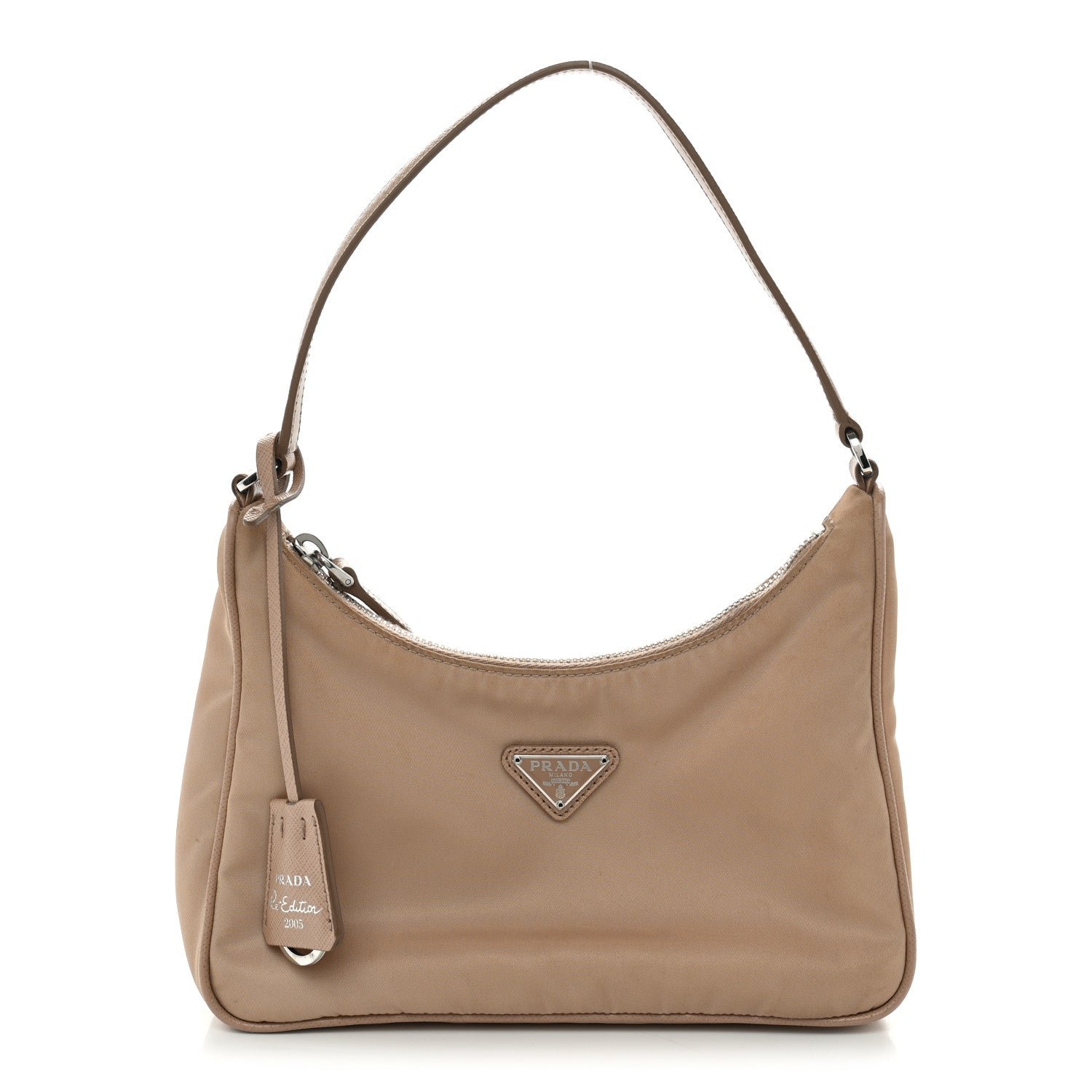 Prada Re-Nylon Saffiano Mini Re-Edition 2005 Bag Cammeo