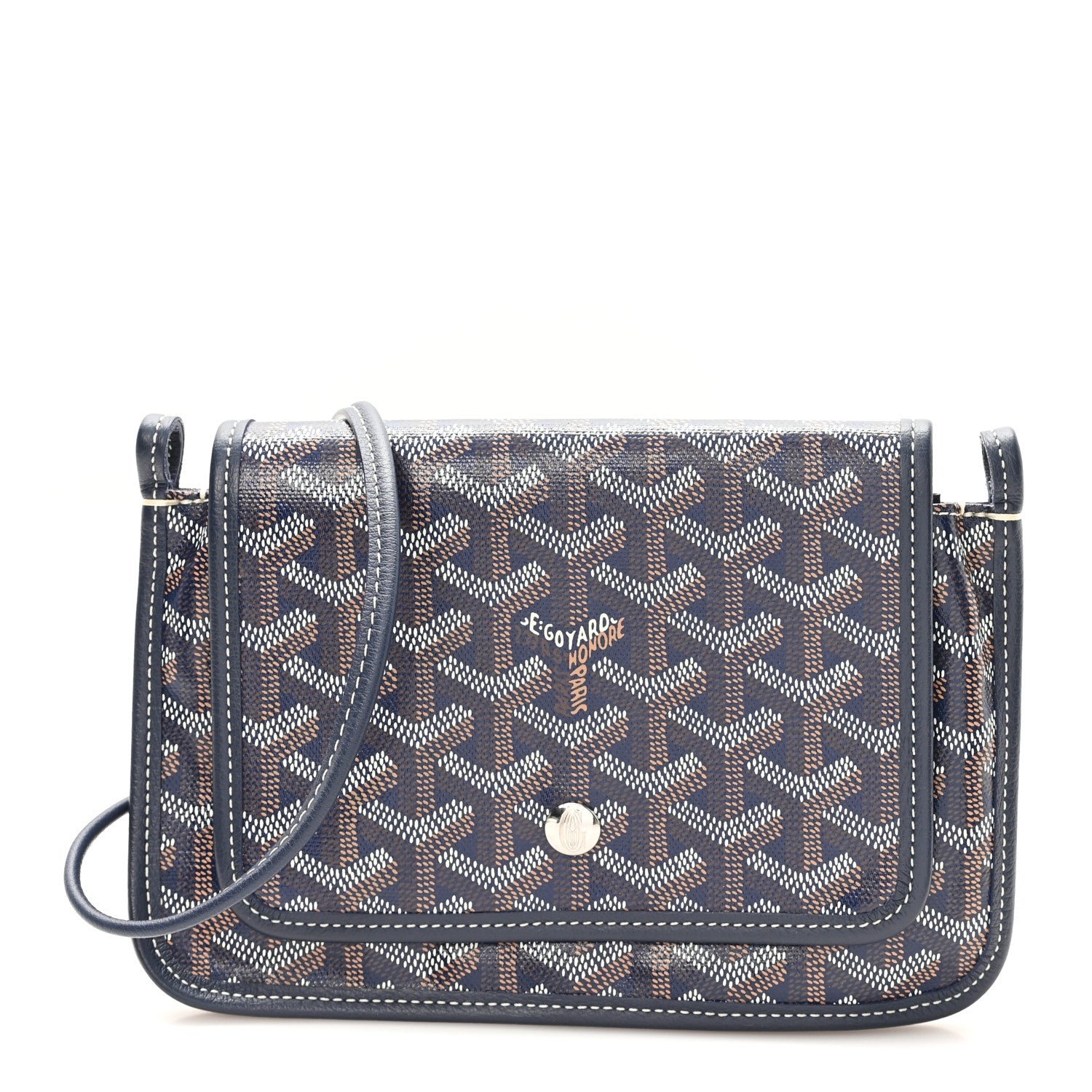 Goyardine Plumet Wallet Clutch Navy