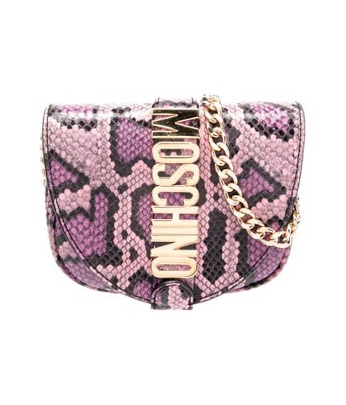 Moschino Embossed Leather Crossbody Bag