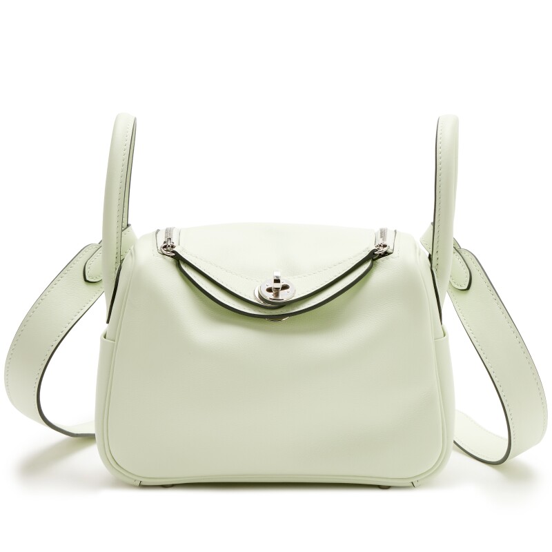 Hermes Vert Fizz Swift Mini Lindy 20 Palladium Hardware, 2023