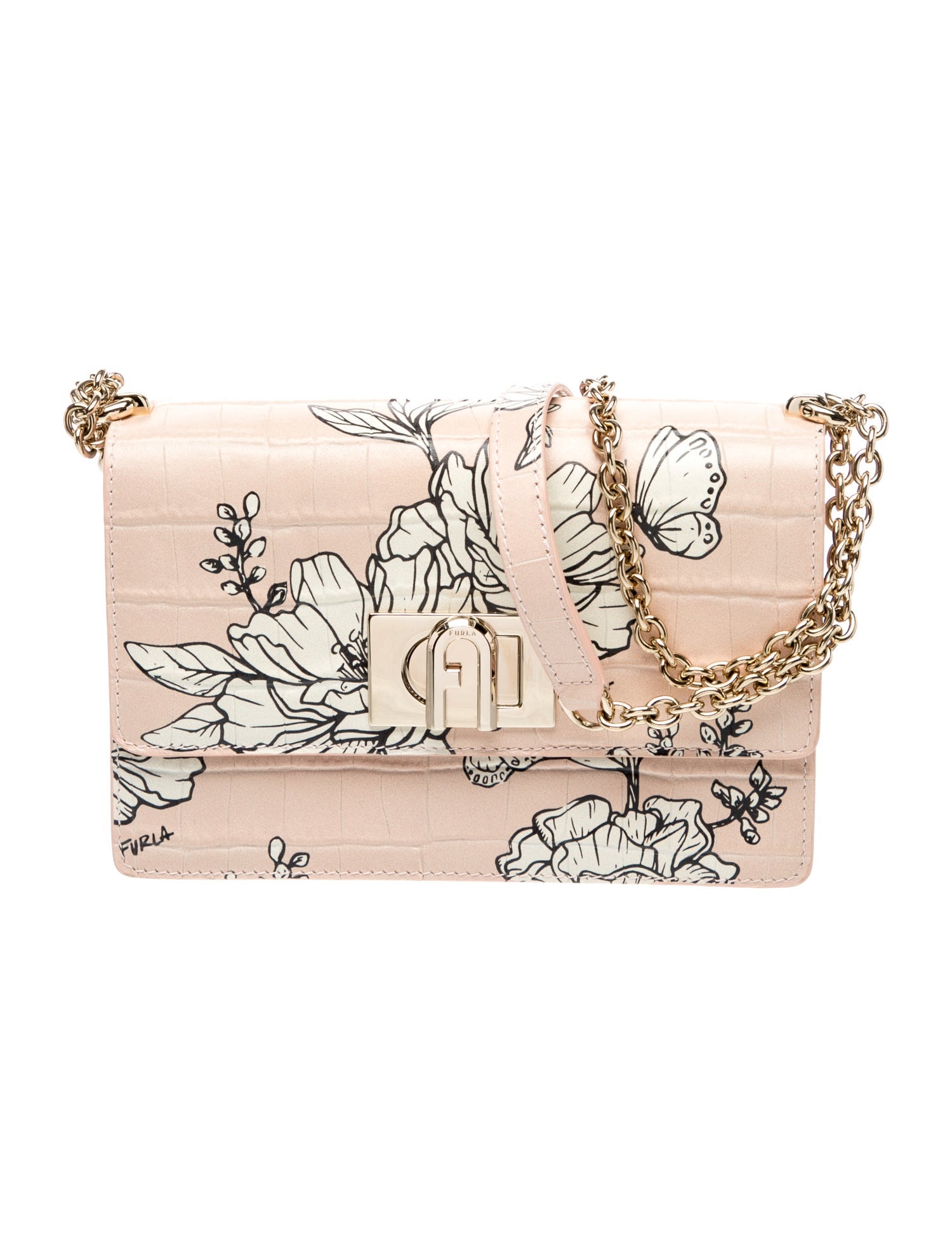 Embossed Leather Shoulder Bag