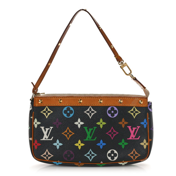 Louis Vuitton Monogram Multicolor Pochette Accessories Black