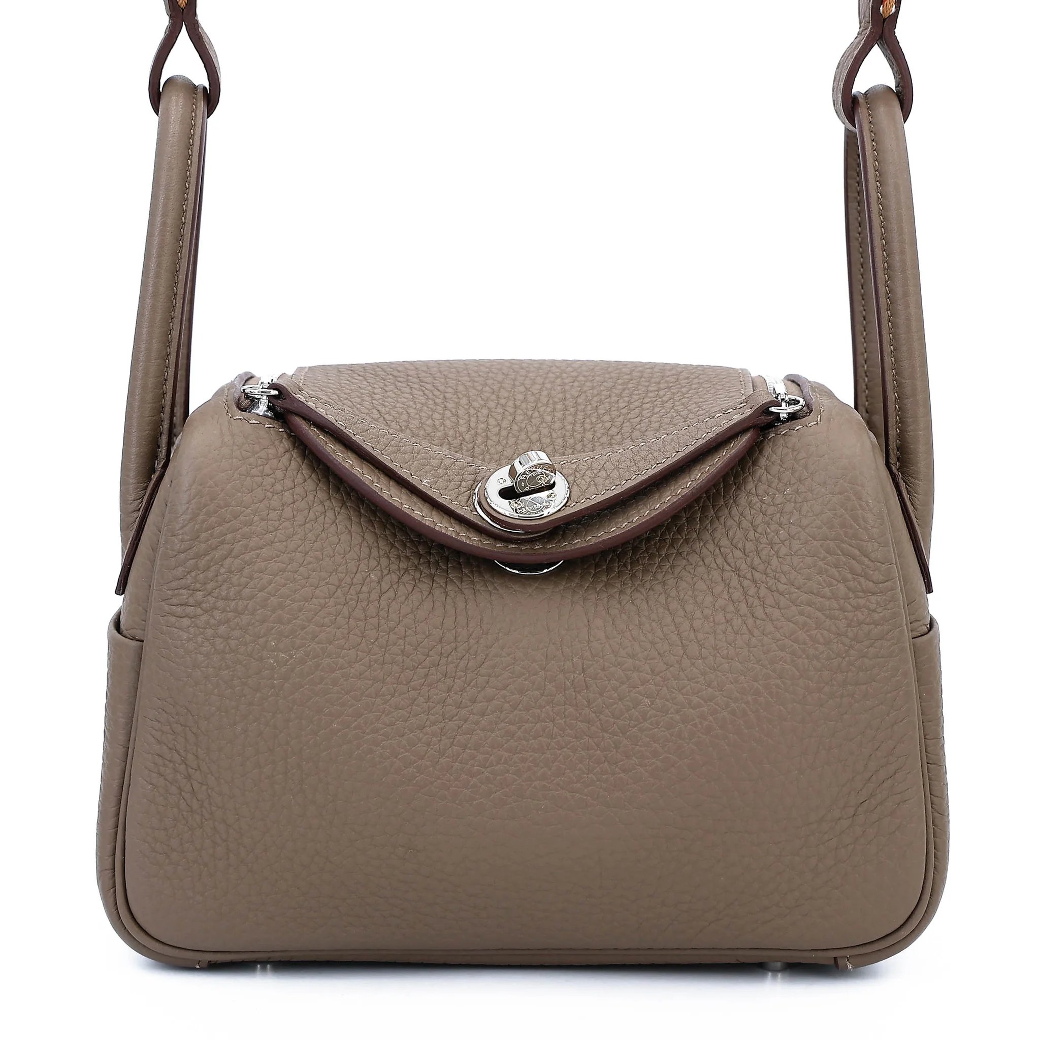 Excellent ( Rank SA ) HERMÈS Mini Lindy II Etoupe (18) Clemence Palladium hardware W (2024)