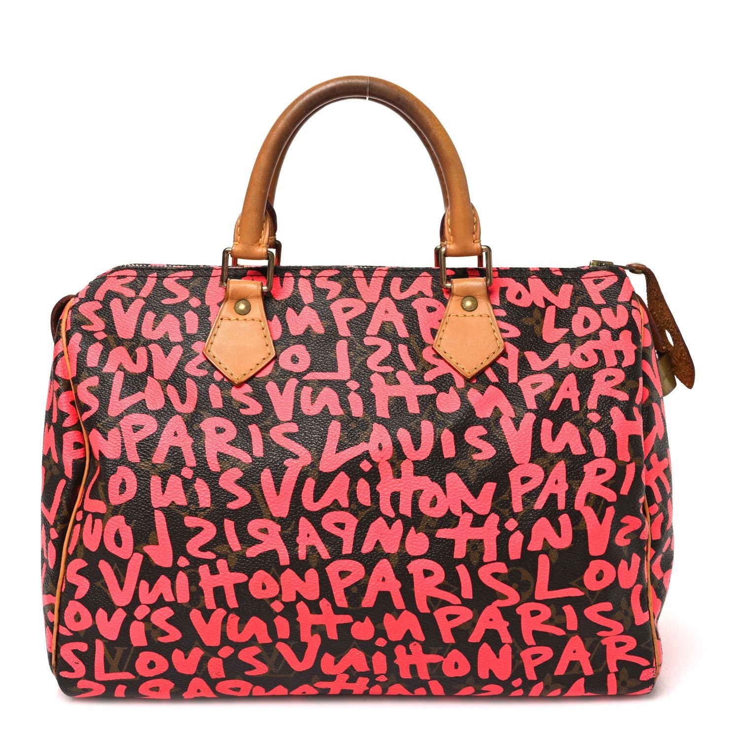 Louis Vuitton Monogram Graffiti Speedy 30 Fuchsia