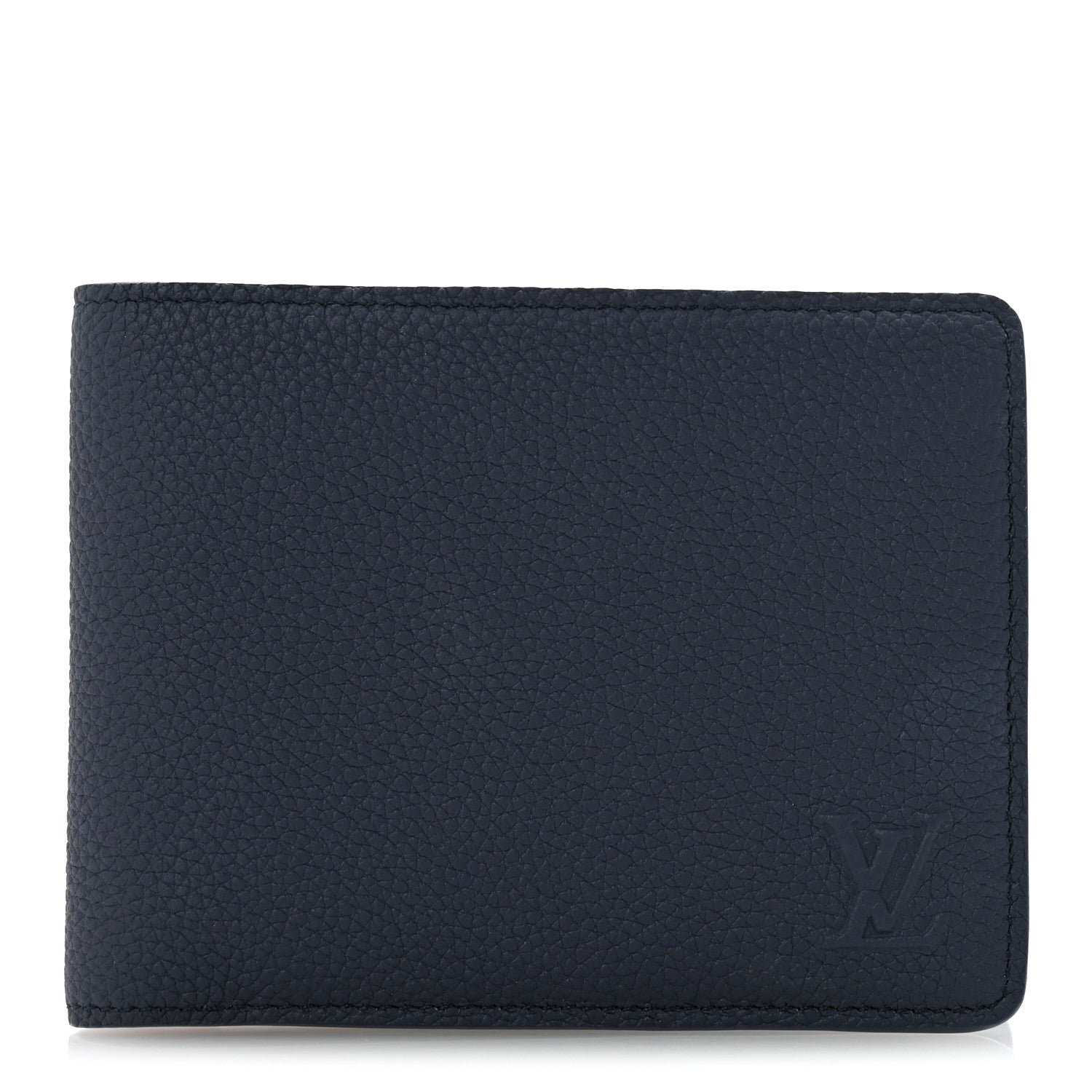 Louis Vuitton Grained Calfskin Multiple Wallet Navy