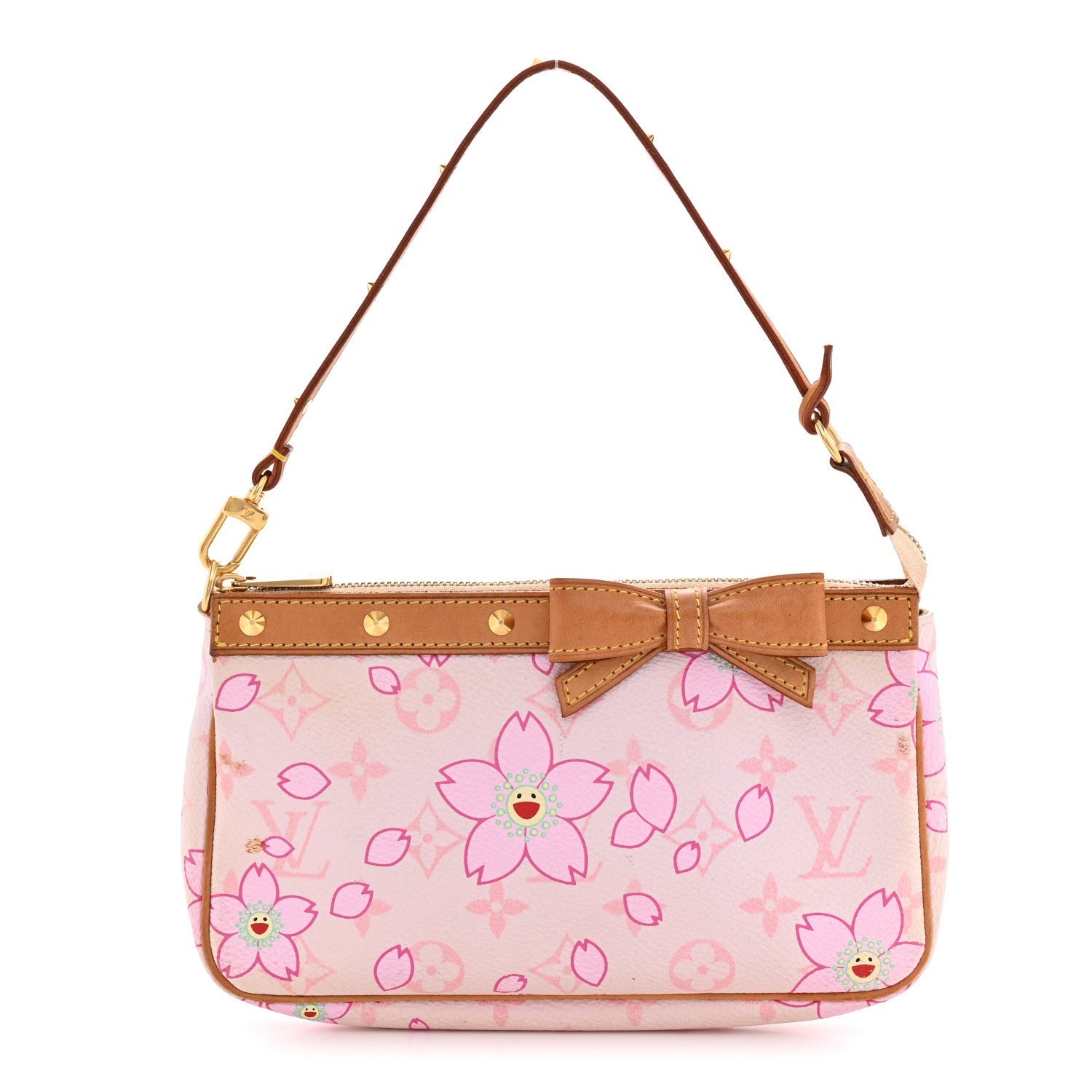 Louis Vuitton Monogram Cherry Blossom Pochette Accessories Pink