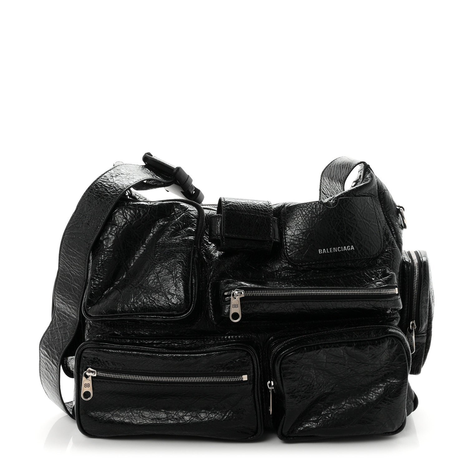 Balenciaga Agneau Arena Superbusy Messenger Bag Black