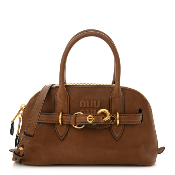 Miu Miu Nappa Aviator Small Aventure Bag Rovere