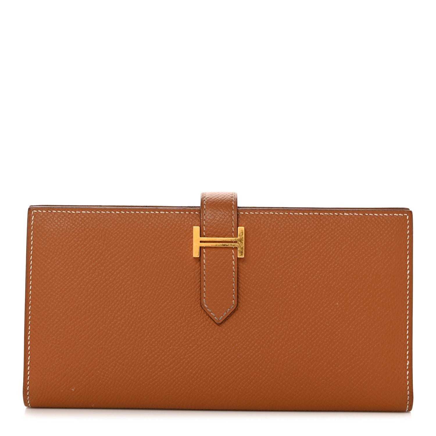 Hermes Epsom Bearn Gusset Wallet Gold