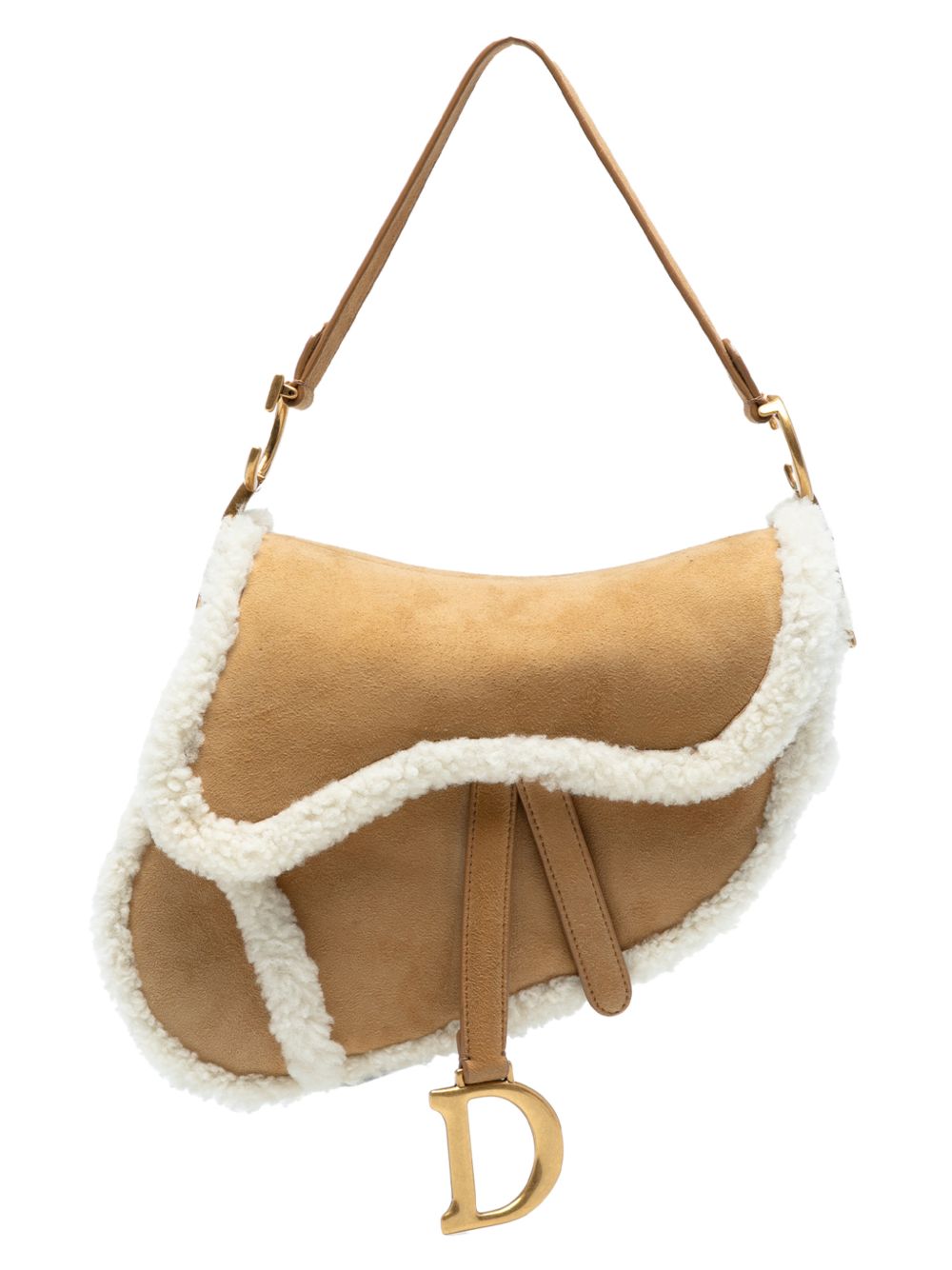Dior 2020 Shearling Suede Saddle Bag shoulder bag