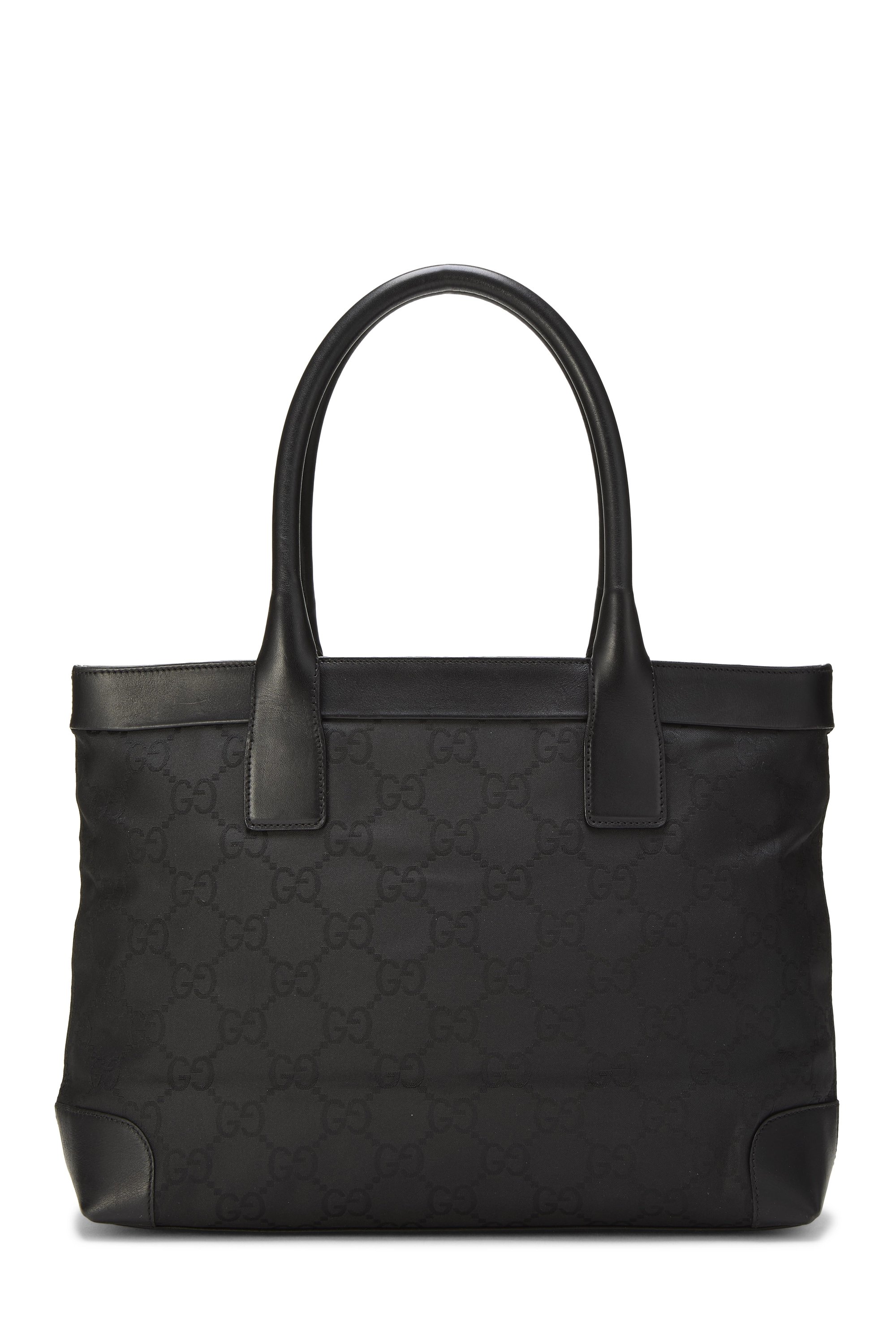 Black GG Nylon Tote Small