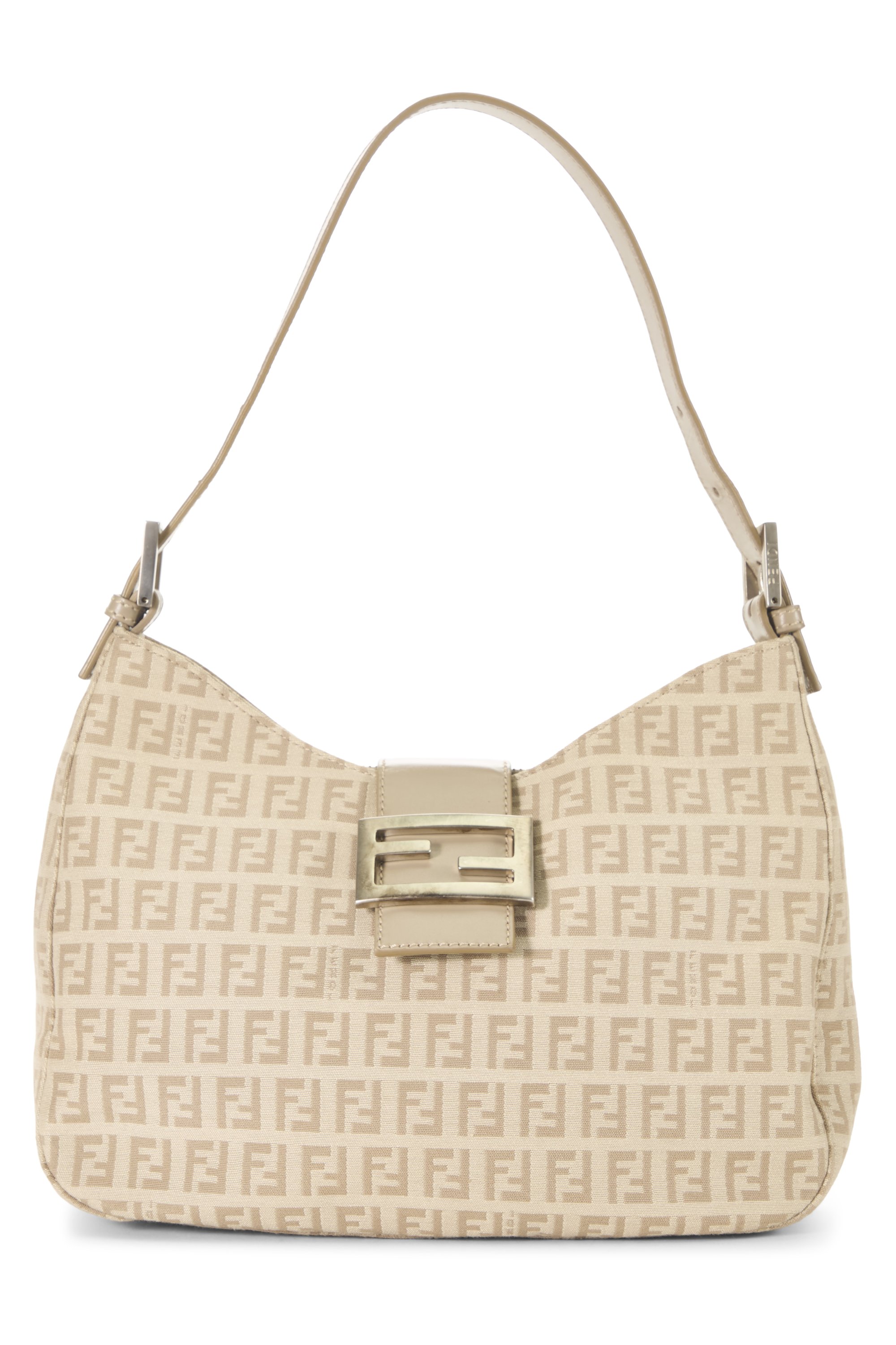 Fendi Beige Zucchino Canvas Shoulder Bag