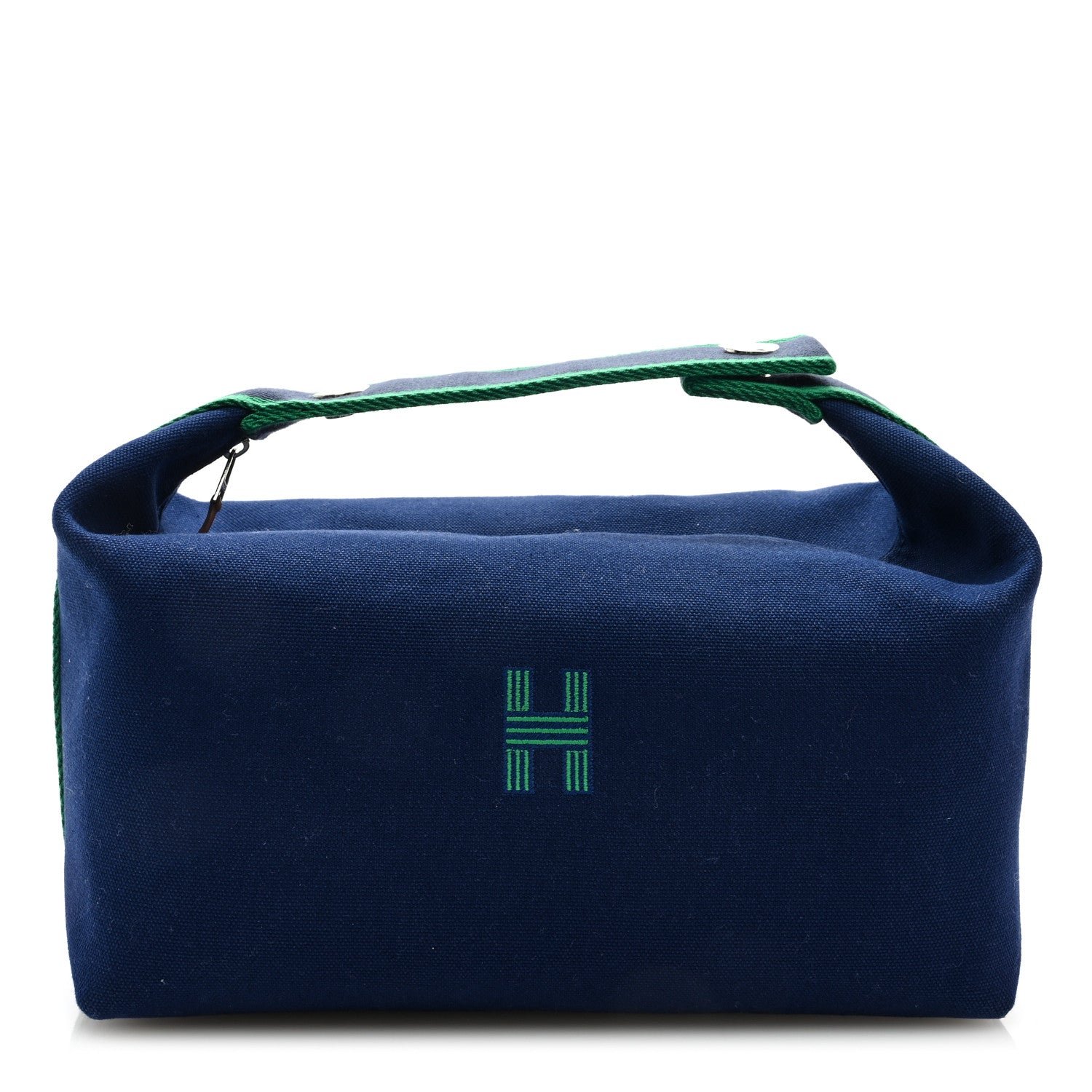 Hermes Canvas Large Bride-A-Brac Pouch Marine