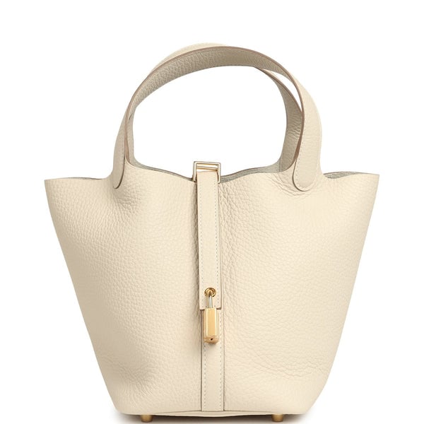 Hermes Hermes Picotin Lock 18 Craie Clemence Gold Hardware