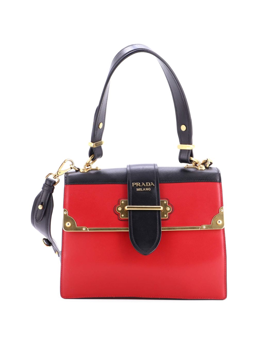 Prada Cahier Convertible City Calf and Saffiano Medium shoulder bag