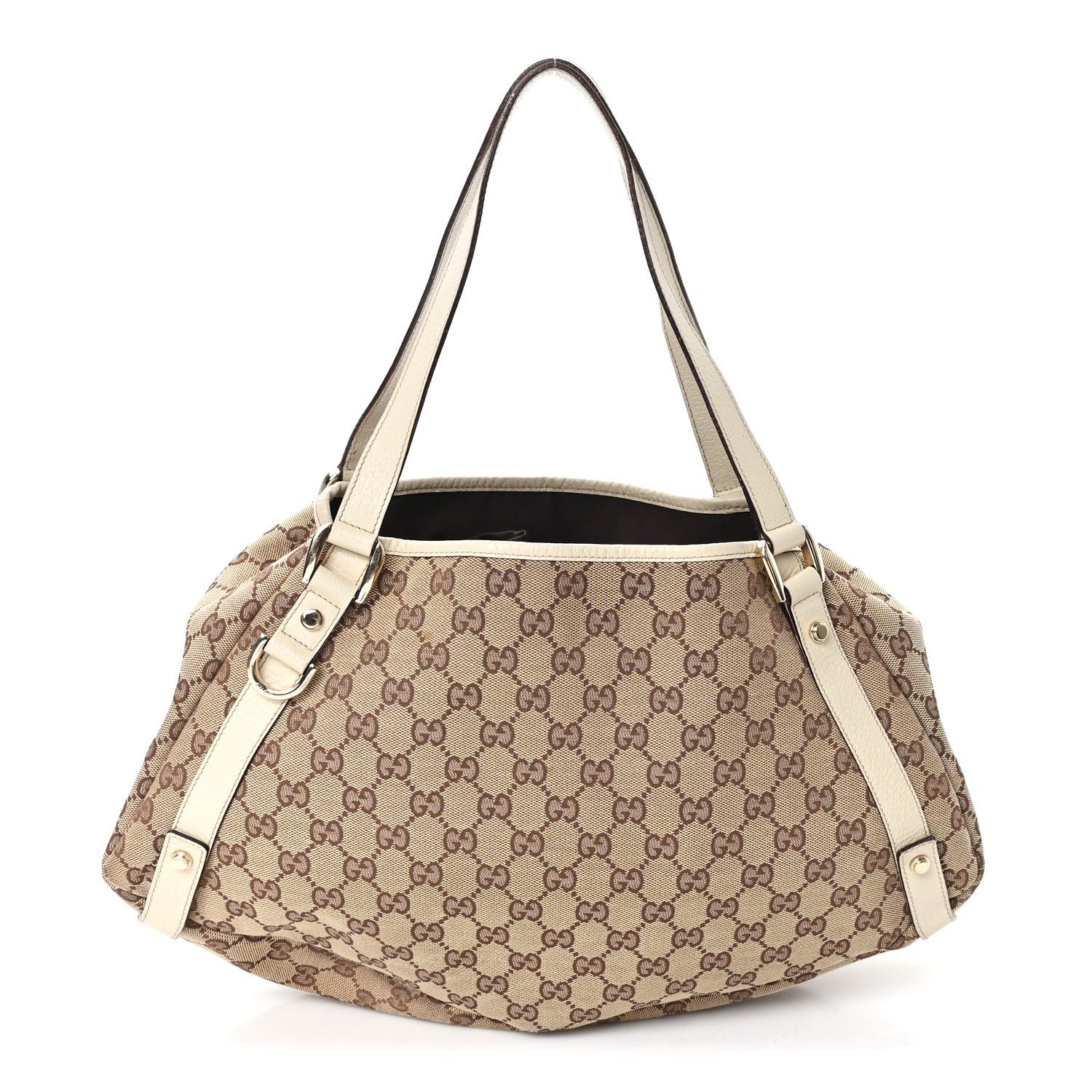 Gucci Monogram Medium Abbey Shoulder Bag Off White