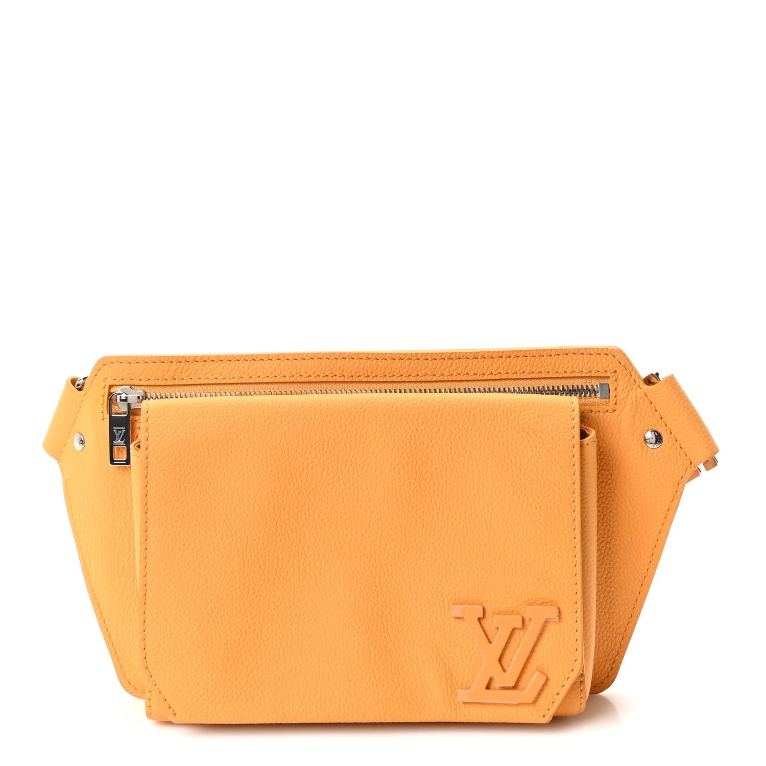 Louis Vuitton Grained Calfskin Aerogram Takeoff Sling Safran Yellow