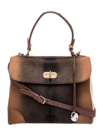 Calf Hair Top Handle Bag