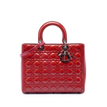 Large Patent Cannage Lady Dior