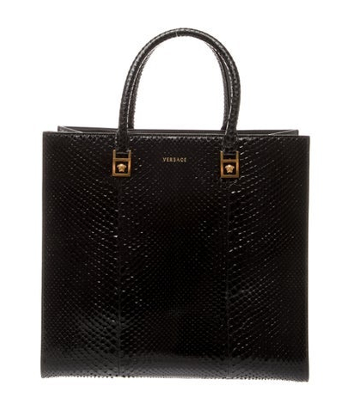 Versace Snakeskin Top Handle Bag