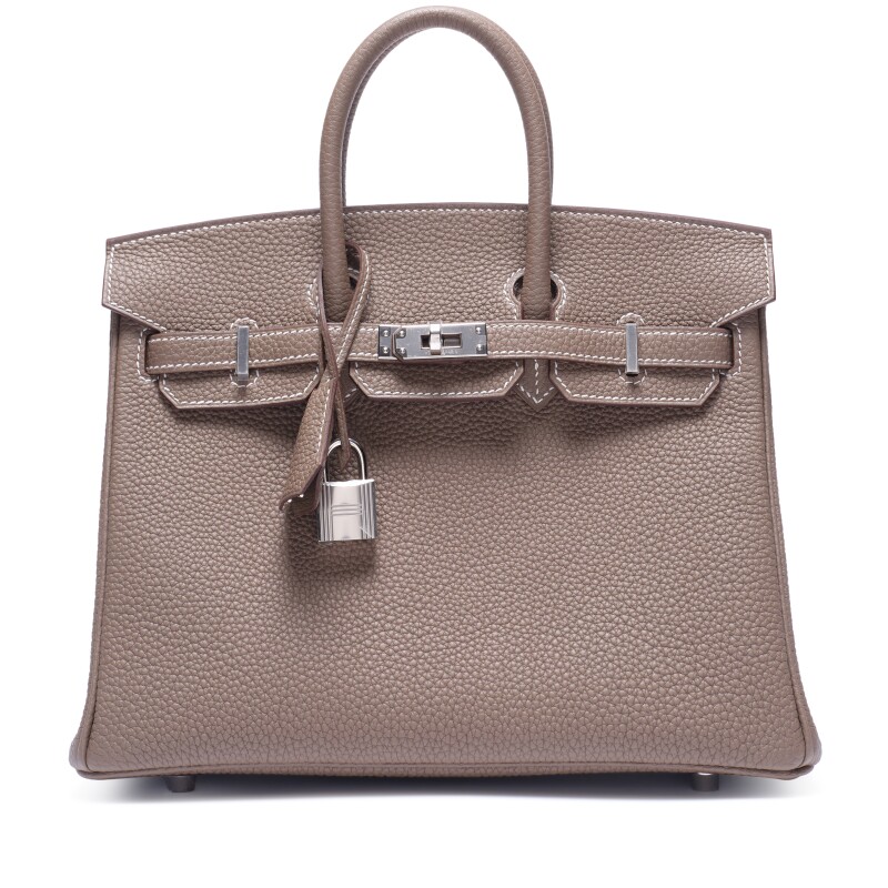 Etoupe Togo Birkin 25 Palladium Hardware, 2026